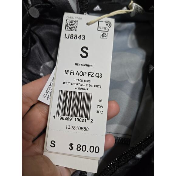 Adidas small men's track jacket new with tags - Picture 7 of 12